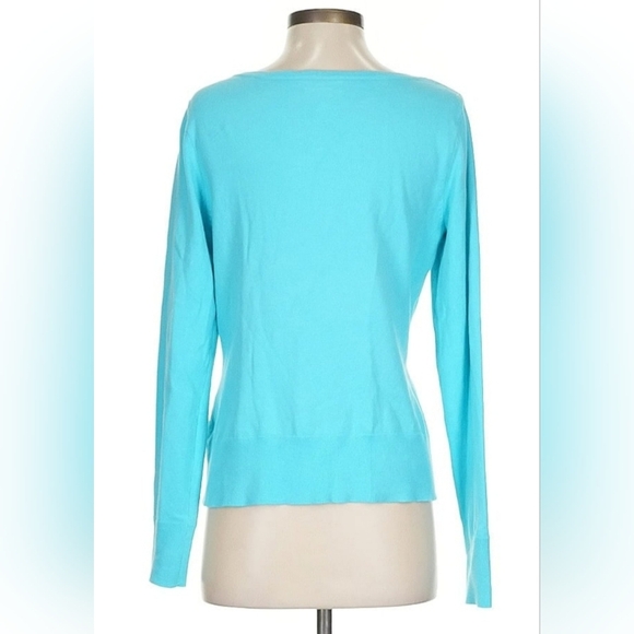 Lilly Pulitzer Women's Supima Cotton Blue Button Down Cardigan - Picture 2 of 6